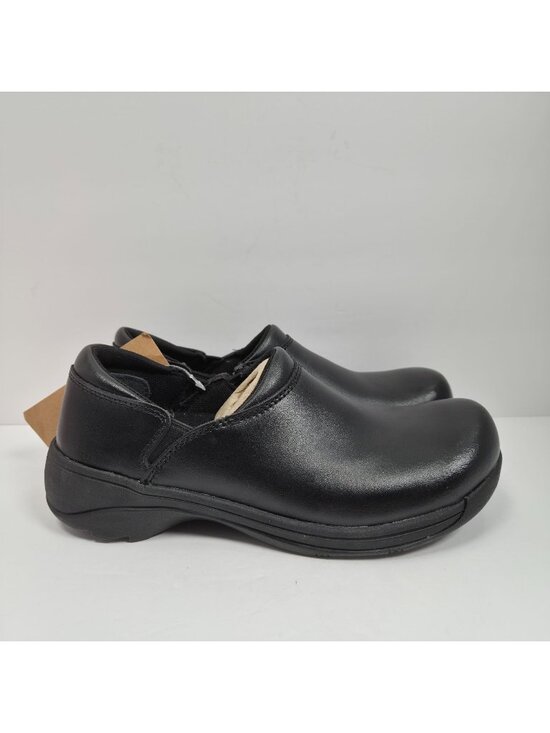 Mozo Shoes - Mozo Forza Oil Slip Resistant Traction Women's Black Leather Clog US Sz 7.5 NWT